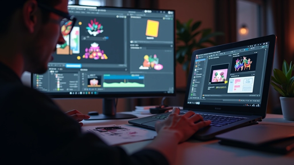 Processo creativo di animazione digitale con strumenti professionali