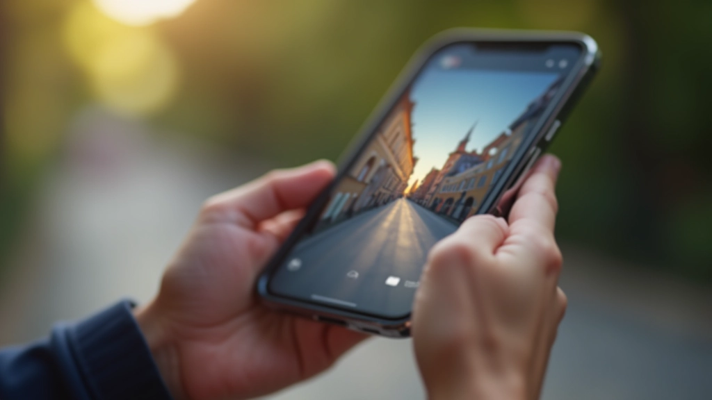 Persona che guarda uno smartphone che mostra un Reels in riproduzione con animazioni fluide e transizioni dinamiche visibili